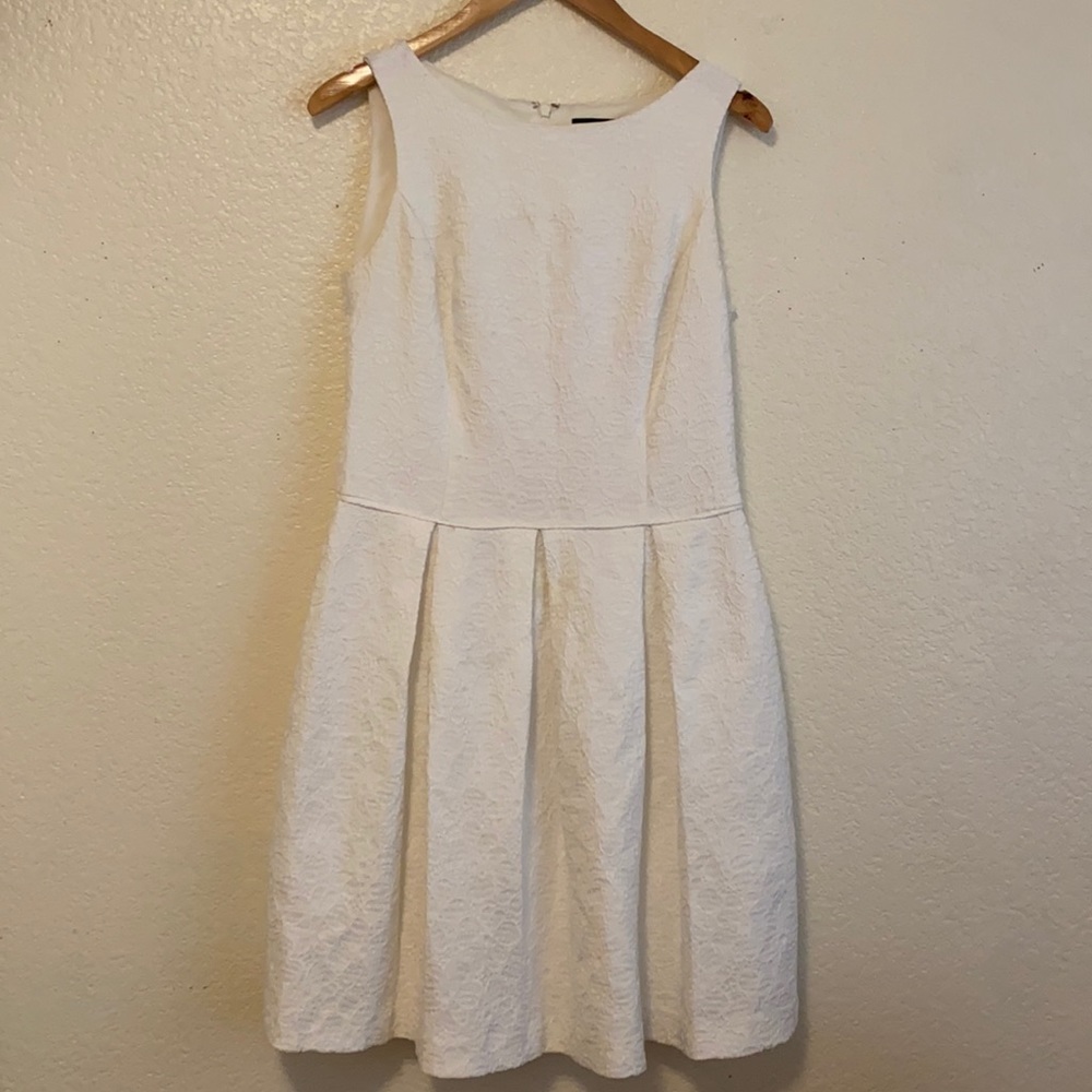 Cream White NON TRANSLUCENT Midi Dress